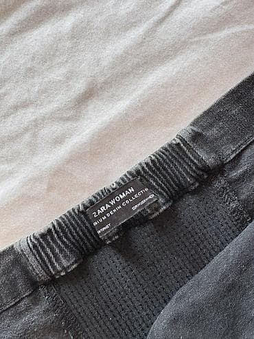 topdan geyim: ZARA WOMAN – premium DENIM COLLECTION” qara denim top M razmer Alınıb — 3