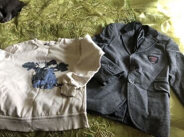 детские футболки в горошек: Uşaq geyim dəsti - Sweatshirt: krem rəngli, ön tərəfində karikatura — 1