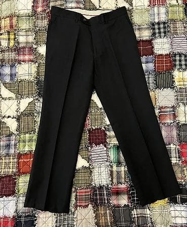 yun şalvar: Qara klassik şalvar – WERTHER, ölçü 46 - Rəng: dərin qara - Kəsim — 1