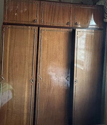 İşlənmiş, 3 qapılı, Qəhvəyi, Taxta, Açılan, Düz dolab