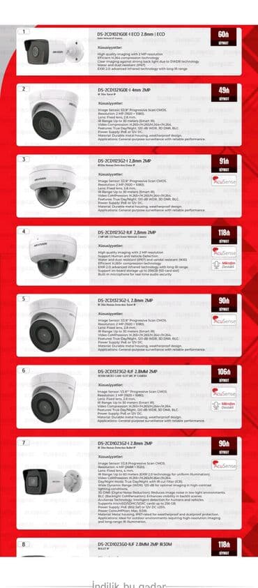 Фотоаппараты: Məhsul: Videomüşahidə kameraları – Inox Digital və digər modellər — 6