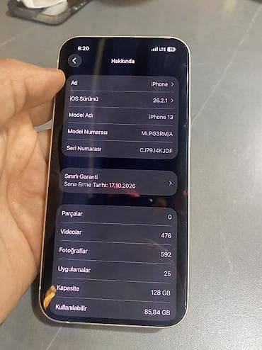 iphone 5s satisi: IPhone 13, 128 GB, Ağ, Face ID — 3