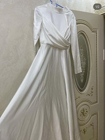 dr meral's elixir azerbaycan: 1 dəfə geyinilən atlas materialda gəlinlik donu,içinin astarı ilə — 1