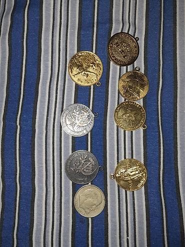 Kolleksiya üçün medal və sikkə dəsti - Müxtəlif ölkə və dövrlərə aid