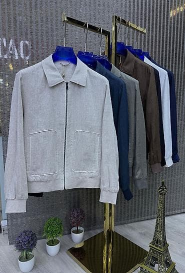 Şəxsi əşyalar: Kişi üçün nazik yaylıq kurtka – fermuarlı, klassik yaxalı model — 3