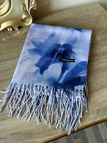 Kəşmir şal/atkı - Material: Kəşmir (etiketli) - Dizayn: Akvarel