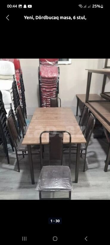 xan çinar: Yeni destimiz geldi satişa 4 otracaq bir masa masa stadart olcudu — 5