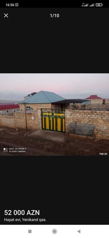 xacmazda evlər: Zeynalabdin Tağıyev, 120 kv. m, 4 otaqlı, Hovuzsuz, Qaz, İşıq, Su — 1