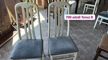 Kod 40 92 700 ədəd stul satilir 1 ədədi 15 azn Unvan Tovuz rayonu