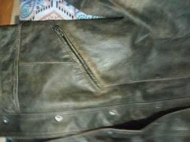 Plaşlar: HUGO BOSS kişi dəri gödəkcə - Material: qalın, təbii dəri — 15