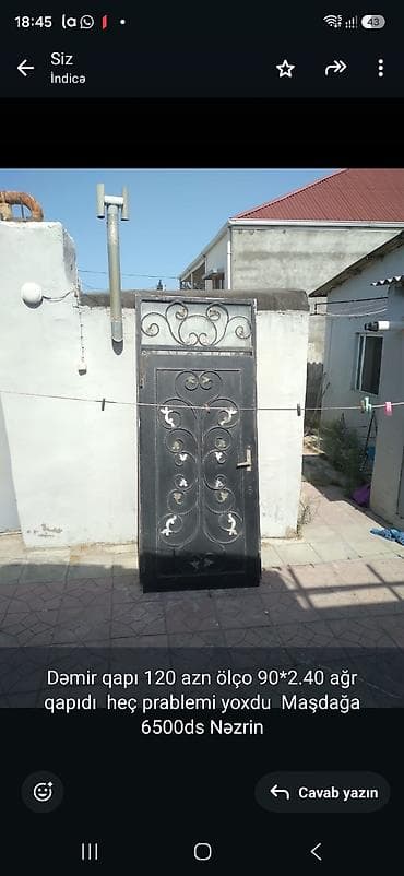 İşlənmiş Giriş qapısı Ünvandan götürmə lalafo.az -da İşlənmiş Giriş qapısı Ünvandan götürmə