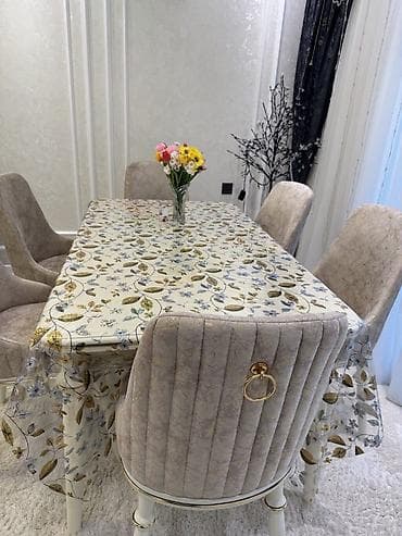 tv stend satilir: Qonaq otağı üçün, İşlənmiş, Açılmayan, Dördbucaq masa, 6 stul — 2