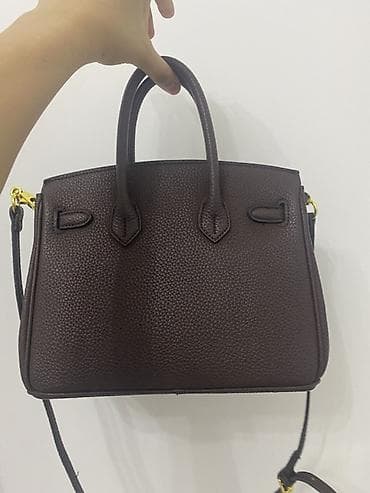 Другая женская одежда: Qəhvəyi dəri qadın çantası - Material: Teksturalı (qranullu) — 2