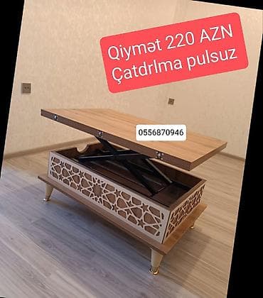 Düz masa, Açılan, Təkərsiz, Laminat, Rusiya, Zəmanətli, Pulsuz çatdırılma, Pulsuz quraşdırılma