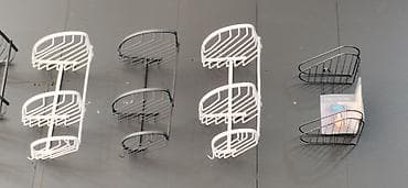 Metaldan divar üçün duş/banyo rəfləri - Material: toz boyalı metal — 1
