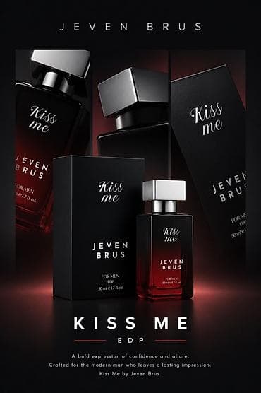 kişi sepi: Məhsul: Jeven Brus “Kiss Me” EDP – kişilər üçün ətir Həcm: 50 ml — 3