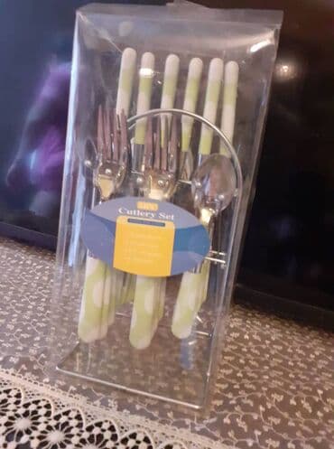 набор ножей: Набор вилок, ложек, ножей. 6 столовых ложек, 6 ножей, 6 вилок, 6 — 3