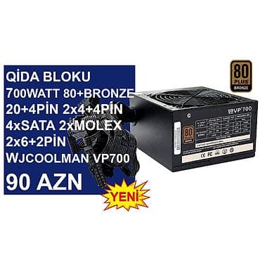 bakcell mifi modem: Qida bloku “700Watt 80+Bronze WJCoolman VP700” ⭐700Watt 80+Bronze — 1