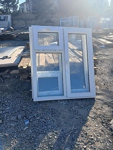 pvc pencere: PVC pəncərə bloku - Material: ağ rəngli plastik (PVC) profil - İki — 1