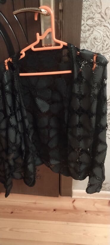 Toy paltarları və aksesuarları: Qara rəngli açıq kardiqan/bolero - Model: uzunqol, açıq önlü — 1