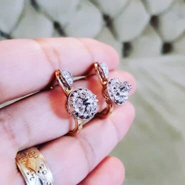 tək qaş: Sırğa, Sarı qızıl, 585 Əyar, 4800 g — 6