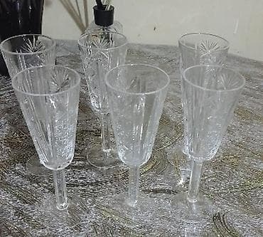 Qədəhlər, Şüşə, 6 ədədli dəst, Çexiya — 3
