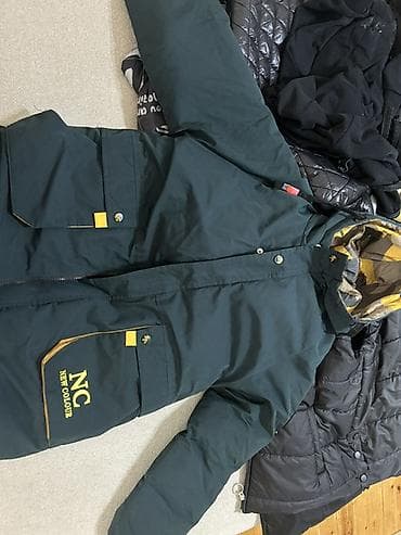 Qışlıq kişilər üçün qalın parka gödəkçə - Rəng: tünd yaşıl (xaki
