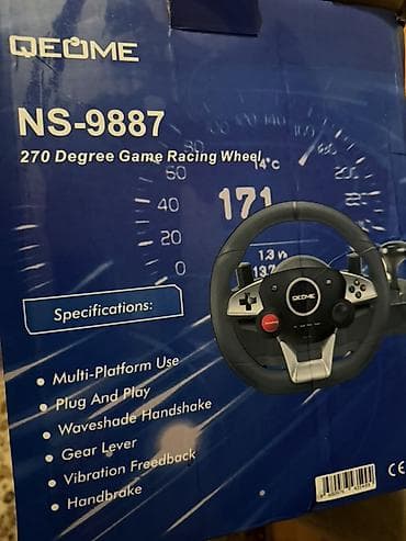 Qeome NS-9887 – 270° Game Racing Wheel - 270 dərəcə dönmə bucağı ilə