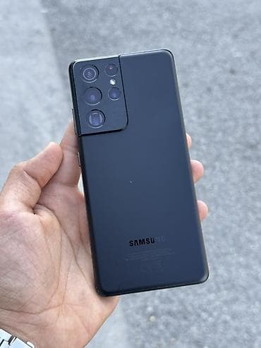 Samsung Galaxy S21 Ultra 5G, 256 GB, rəng - Qara, Barmaq izi, Face ID, Simsiz şarj