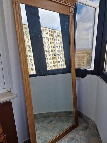 Güzgü Döşəmə üstü, Düzbucaqlı, Dekorativ, Çərçivə ilə