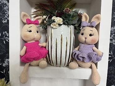 barbi evi duzeltmek: Əl işi toxunma dovşan oyuncaqları - Texnika: amigurumi, tamamilə əl — 1
