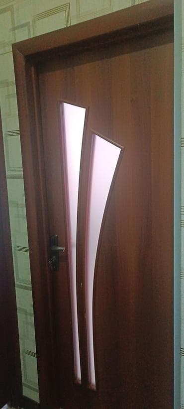 plastik qapi pencere: İç qapılar – dekorativ şüşəli, taxta teksturalı model - Material — 3
