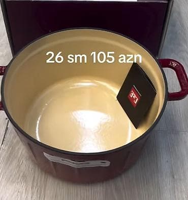 sekiller 2020: Qazan, rəng - Qırmızı, Çuqun, 26 sm — 2