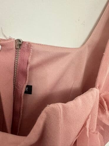 женские футболки и майки в полоску: Pudra-çəhrayı rəngdə qolsuz qadın topu (korset tipli). - Ön hissədə — 4