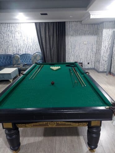 qalatasaray formasi: Bilyard masası – klassik dizayn - Rəng: qara korpus, yaşıl örtük - — 4