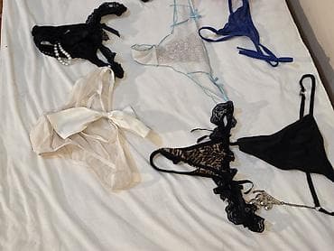 kətan paltar: Qadın lingerie seti – müxtəlif string və tanga alt paltarı — 3