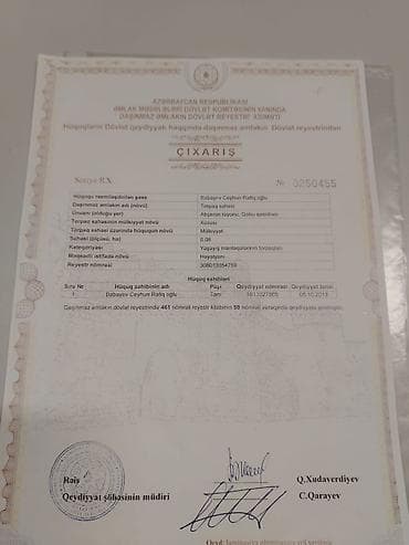 Bağ evləri: 8 sot, Tikinti, Kupça (Çıxarış) — 1