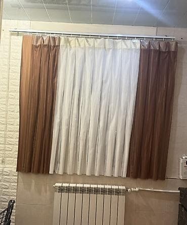 İkiqat pərdə dəsti karniz uzunluqu 190 sm hündürlük 170 sm - Tərkib