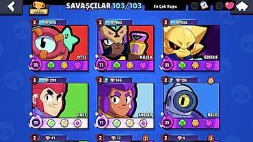gamestation 3: Brawl stars hesap 103 k 103/103karakter. Bakıda qalıram görüş ile — 9