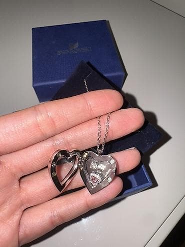 ucuz bijuteriyalar: Swarovski boyunbağı – açilan ürək formalı kulon - Brend: Swarovski - — 1