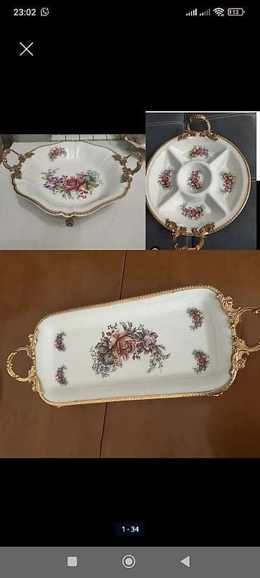 nahar dəsti: Nahar dəsti, rəng - Ağ, Farfor, 6 nəfərlik — 10