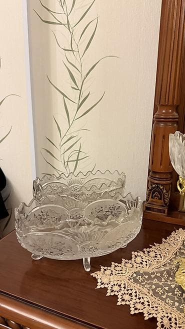 kapı: Təmiz krustaldı meyvə qabları dəst satılır ikisi biryerdə bu qiymətədi — 1