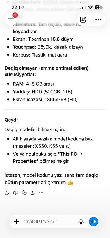asus a15: Asus noutbuk Zaryatqa şunuru yoxdu çoxdandı istifadə olunmur ama — 7