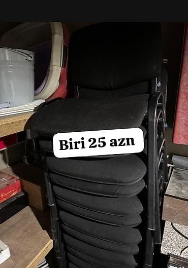 balkon stul: 💫RR
Stullar 14 eded ofis üçün biri 25 azn unvan Buzovna — 1