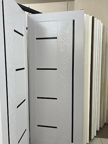 qapi otaq: Ağ və boz tonlarda interyer qapıları kolleksiyası - Material: MDF — 8