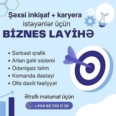 Şəxsi inkişaf və karyera istəyənlər üçün biznes layihəsi