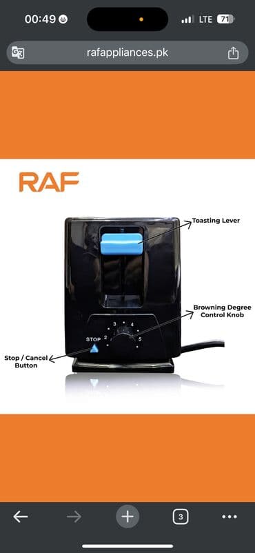 toster qiymətləri: Toster Raf, rəng - Qara, Yeni, Pulsuz çatdırılma — 6