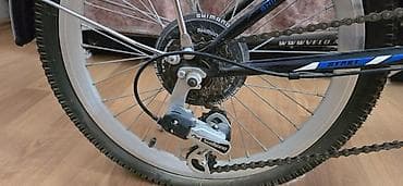 velosiped 20: Uşaq/yeniyetmə velosipedi – Start (qara-mavi dizayn) - 20 düym — 2