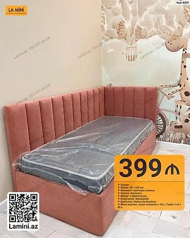 intex matras: Çarpayı – künc başlıqla - Ölçü: 90 × 200 sm - Mexanizm: Açılmayan — 1