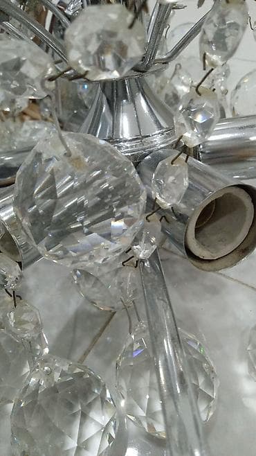 xrustal qab: Çılçıraq, 10 və daha çox lampa, Xrustal — 3